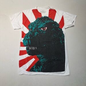 Graphic T-Shirt with Godzilla Print